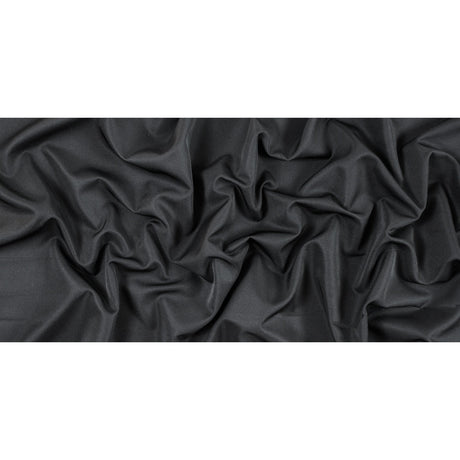 Black Polyester Twill Suiting