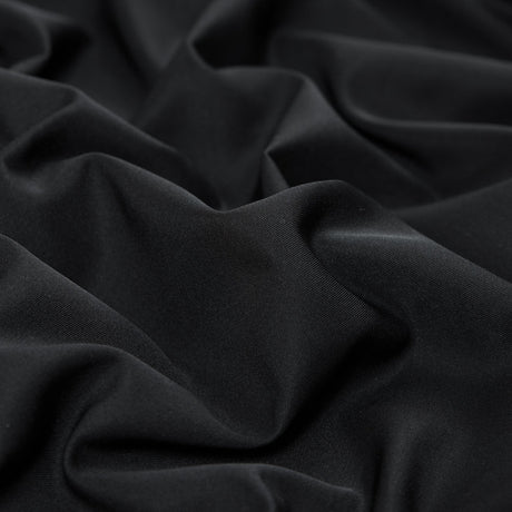 Black Polyester Twill Suiting