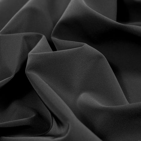 Black Stretch Polyester Twill