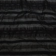 Textured Burnout Brocade - Metallic Black Circles and Stripes - Deadstock
