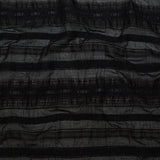 Textured Burnout Brocade - Metallic Black Circles and Stripes - Deadstock