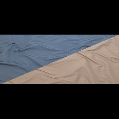 Bering Sea and Simply Taupe Reversible Polyester Taffeta