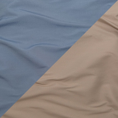 Bering Sea and Simply Taupe Reversible Polyester Taffeta