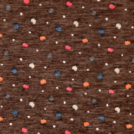 Italian Carob Brown Printed Tissue-Weight Jersey
