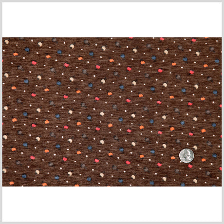 Italian Carob Brown Printed Tissue-Weight Jersey