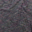 Black, Orchid Smoke and Blue Fog Slubbed Polyester Tweed