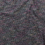 Black, Orchid Smoke and Blue Fog Slubbed Polyester Tweed
