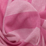 Cashmere Rose and Ibis Rose Awning Striped Tissue-Weight Rayon Jersey