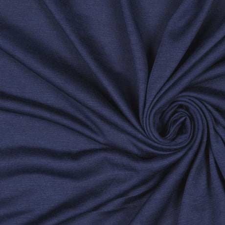 Heathered Navy Sheer Rayon Jersey