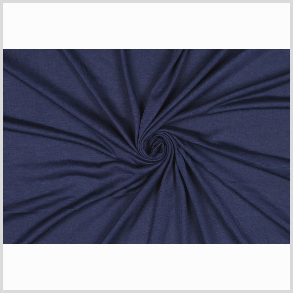 Heathered Navy Sheer Rayon Jersey