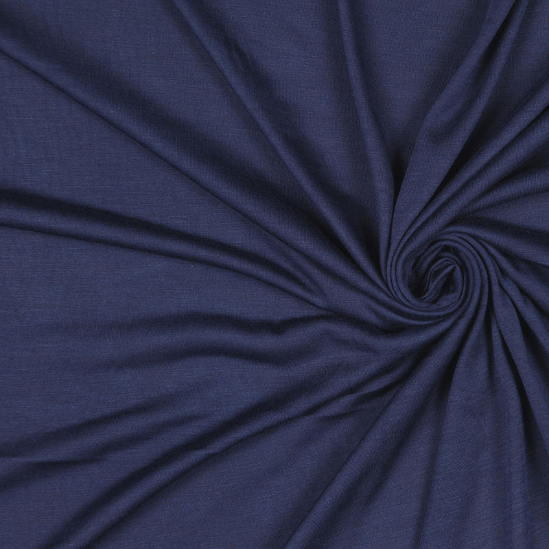 Heathered Navy Sheer Rayon Jersey