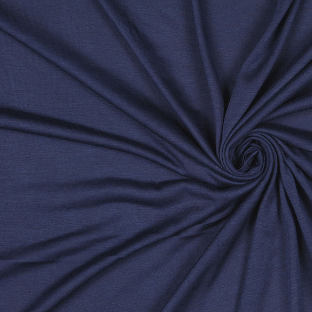 Heathered Navy Sheer Rayon Jersey