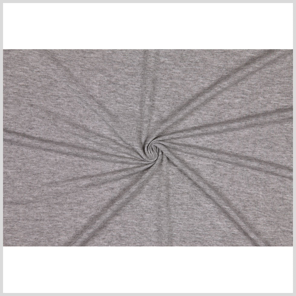 Italian Famous NYC Designer Heathered Gray Rayon Jersey