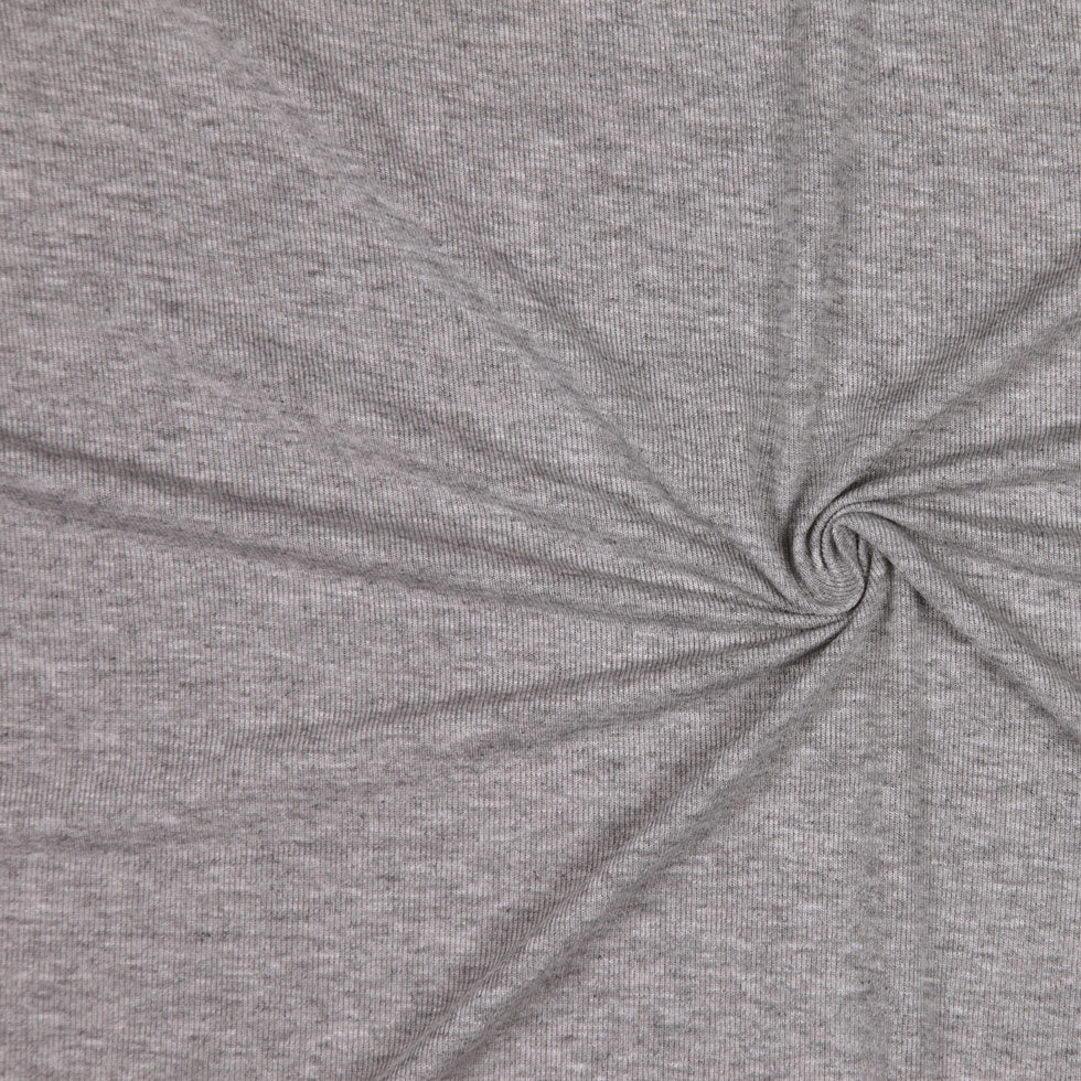 Italian Famous NYC Designer Heathered Gray Rayon Jersey