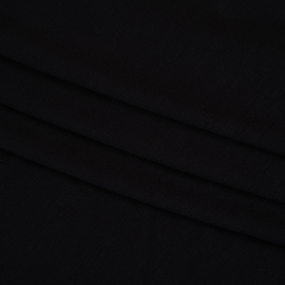 Stretch Rayon Jersey - Black - Designer Deadstock