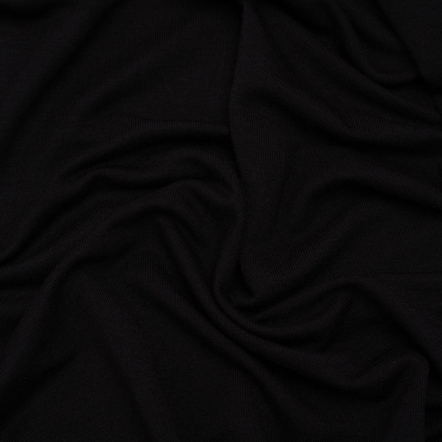 Stretch Rayon Jersey - Black - Designer Deadstock