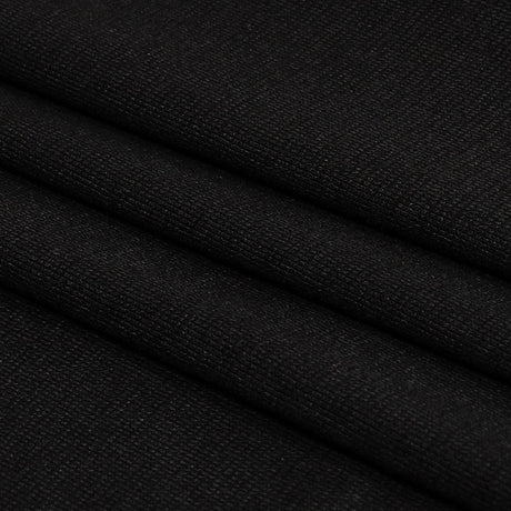 Black Slubbed Stretch Rayon Jersey