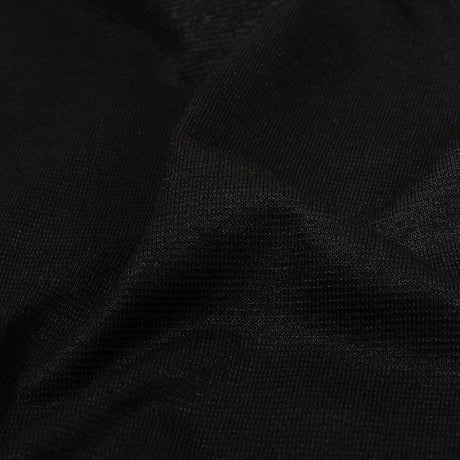 Black Slubbed Stretch Rayon Jersey