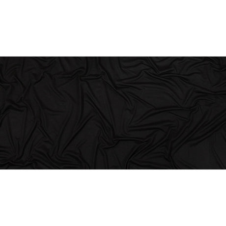 Black Slubbed Stretch Rayon Jersey