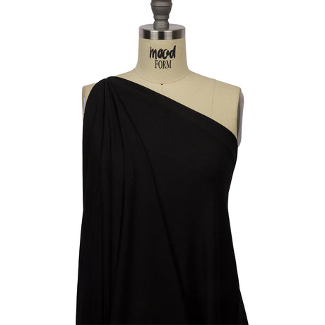Black Stretch Rayon Jersey