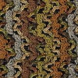 Avocado, Mustard and Steel Blue Textured Loosely Woven Novelty