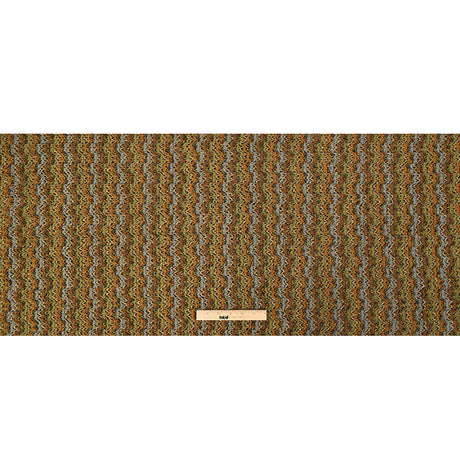 Avocado, Mustard and Steel Blue Textured Loosely Woven Novelty