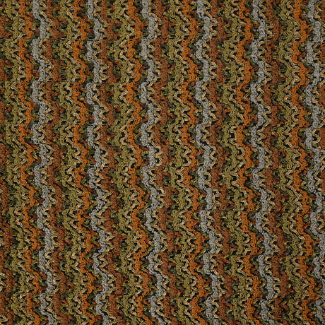 Avocado, Mustard and Steel Blue Textured Loosely Woven Novelty