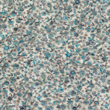 Italian Blue, Turquoise and White Floral Polyester Jersey