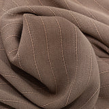 Warm Taupe Blended Crepe with Tactile Stripes