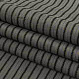 Gray, Daisy Daze and Royal Purple Striped Blended Rayon Woven