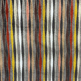Frankie Cut Velvet Polyester Fabric - Multi-Colored Striped Wave, 55" Width (1 Yard)