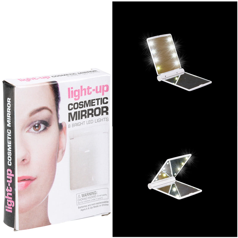 Light-Up Cosmetic Compact Mirror 4.25"