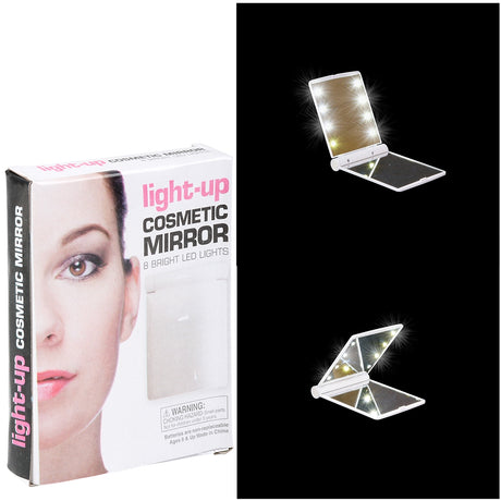 Light-Up Cosmetic Compact Mirror 4.25"