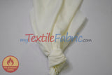 120 Inch Flame Retardant Ivory Cotton Sheeting Fabric - Ivory Solid, 120" Width (By The Yard)