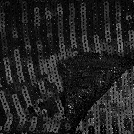 Flounce Fringe Stretch Mesh Sequin Fabric - Silver, Black, Gold, Red, 51/52" Width (1 Yard)