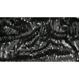 Flounce Fringe Stretch Mesh Sequin Fabric - Silver, Black, Gold, Red, 47/48" Width (1 Yard)
