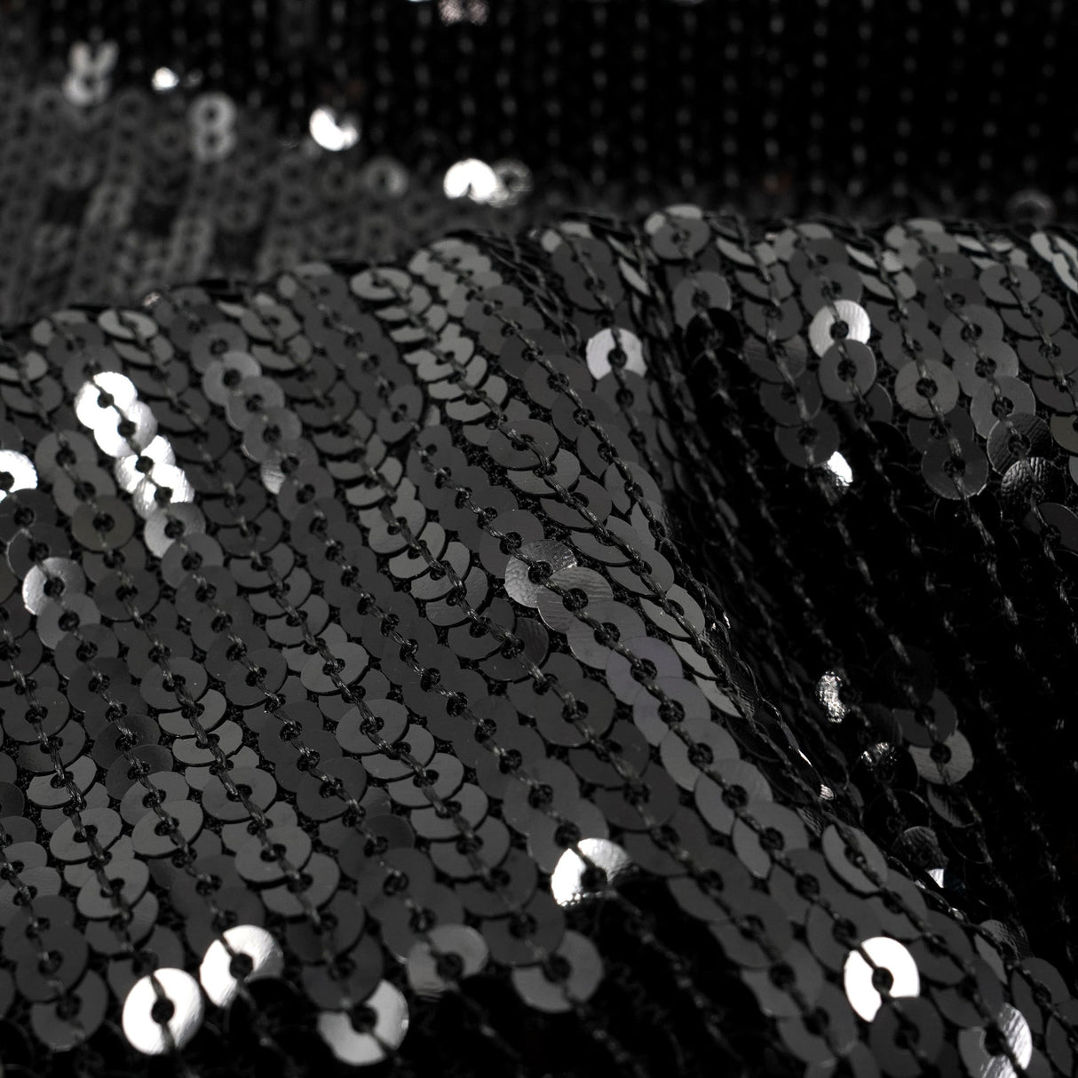 Sequin Fringe Stretch Mesh Fabric