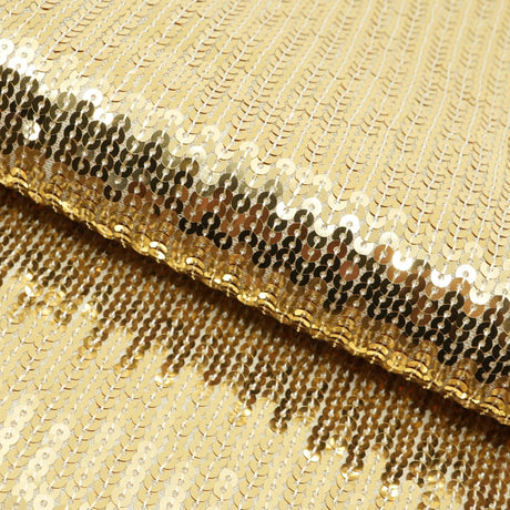 Flounce Fringe Stretch Mesh Sequin Fabric - Silver, Black, Gold, Red, 51/52" Width (1 Yard)