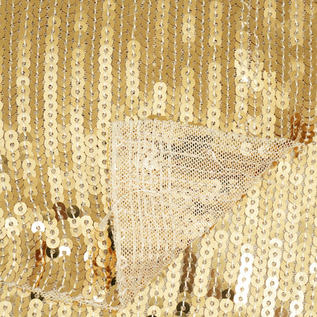 Flounce Fringe Stretch Mesh Sequin Fabric - Silver, Black, Gold, Red, 47/48" Width (1 Yard)
