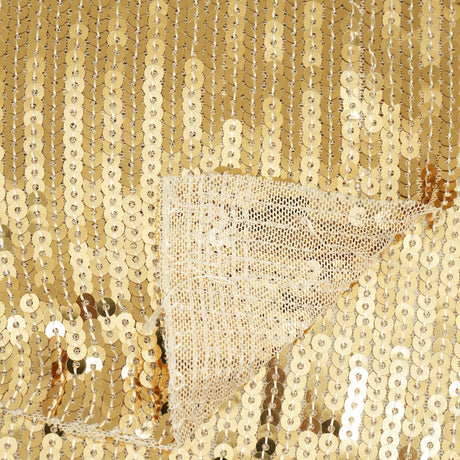 Flounce Fringe Stretch Mesh Sequin Fabric - Silver, Black, Gold, Red, 51/52" Width (1 Yard)