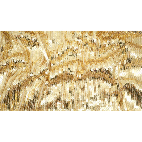 Flounce Fringe Stretch Mesh Sequin Fabric - Silver, Black, Gold, Red, 51/52" Width (1 Yard)