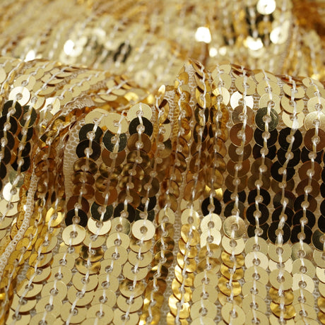 Flounce Fringe Stretch Mesh Sequin Fabric - Silver, Black, Gold, Red, 51/52" Width (1 Yard)