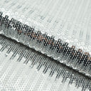 Flounce Fringe Stretch Mesh Sequin Fabric - Silver, Black, Gold, Red, 47/48" Width (1 Yard)