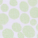 Oscar de la Renta Off-White and Greenery Circles Printed Silk Gauze