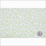 Oscar de la Renta Off-White and Greenery Circles Printed Silk Gauze