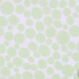 Oscar de la Renta Off-White and Greenery Circles Printed Silk Gauze