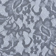 Black and White Lace-Print Silk Chiffon