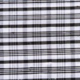 Black and Ivory Plaid Shantung/Dupioni