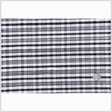 Black and Ivory Plaid Shantung/Dupioni