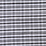Black and Ivory Plaid Shantung/Dupioni